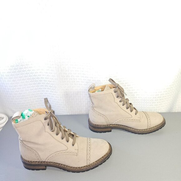 Office of Angela Scott Leather Lace-Up Brogue Ankle Boots Size 39.5 Excellent Co - Picture 3 of 15